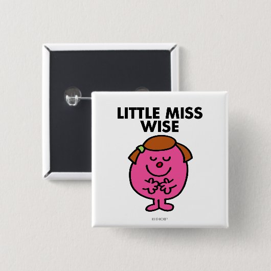 Contemplative Little Miss Wise Button (Vorne & Hinten)