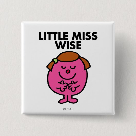 Contemplative Little Miss Wise Button (Vorderseite)