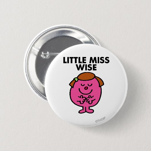 Contemplative Little Miss Wise Button (Vorne & Hinten)