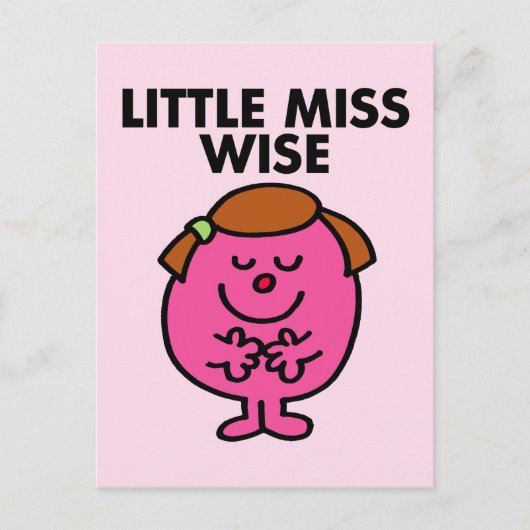 Contemplative Little Miss Wise Postkarte (Vorderseite)
