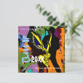 Contempo Abschluss Einladung (Stehend Vorderseite)