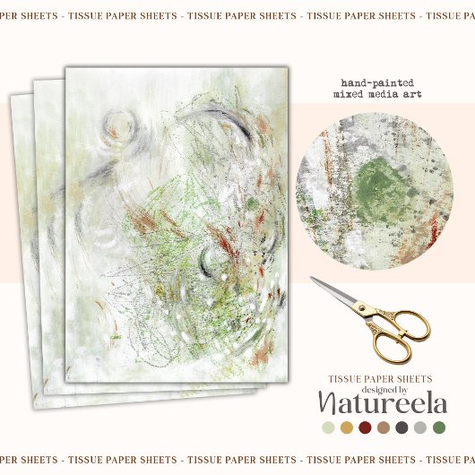 Contemporary Abstract Decoupage Tissue Paper Seidenpapier