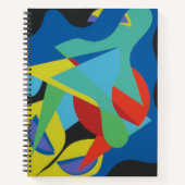 Contemporary Abstract Froggish Notebook Notizblock (Vorderseite)