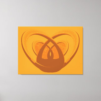 Contemporary Abstract Heart Within Heart  Leinwanddruck