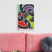 Contemporary Abstract Maori Art work 5 by RRW Leinwanddruck (Insitu (Wohnzimmer))