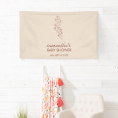 Contemporary Botanical Baby Shower Calligraphy Art Banner (Insitu)
