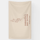 Contemporary Botanical Baby Shower Calligraphy Art Banner (Vertikal)
