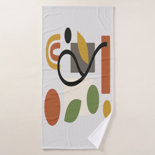 Contemporary Botanical Geometry Badehandtuch (Badehandtuch)