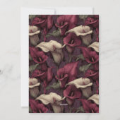 Contemporary Call Lilies Accent First Birthday Einladung (Rückseite)