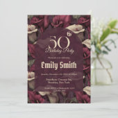 Contemporary Call Lilies Accent First Birthday Einladung (Stehend Vorderseite)