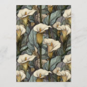 Contemporary Call Lilies Floral Girl Birthday  Einladung (Rückseite)