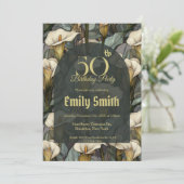 Contemporary Call Lilies Floral Girl Birthday  Einladung (Stehend Vorderseite)