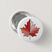 Contemporary Canadian Maple Leaf ID1071 Button (Vorne & Hinten)