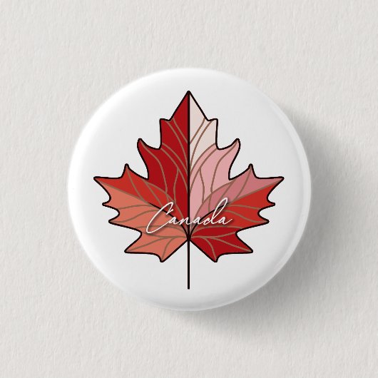 Contemporary Canadian Maple Leaf ID1071 Button (Vorderseite)