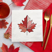 Contemporary Canadian Maple Leaf ID1071 Serviette