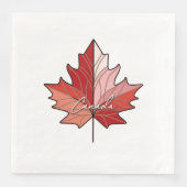 Contemporary Canadian Maple Leaf ID1071 Serviette (Vorderseite)