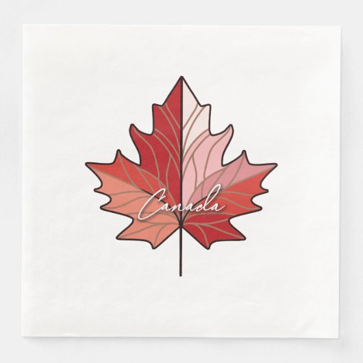 Contemporary Canadian Maple Leaf ID1071 Serviette (Vorderseite)