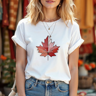 Contemporary Canadian Maple Leaf ID1071 T-Shirt