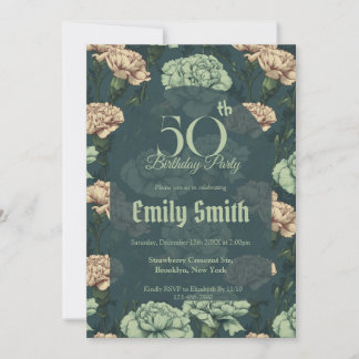 Contemporary Carnation Aesthetic Party Einladung