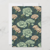 Contemporary Carnation Aesthetic Party Einladung (Rückseite)