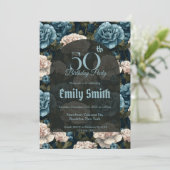 Contemporary Carnation Luxury Birthday Present Einladung (Stehend Vorderseite)