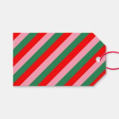 Contemporary Christmas Candy Stripes  Geschenkanhänger (Vorderseite (Horizontal))