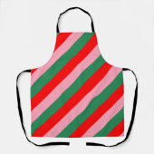 Contemporary Christmas Candy Stripes Schürze (Vorderseite)