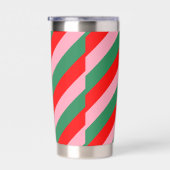 Contemporary Christmas Candy Stripes  Thermobecher (Rechts)