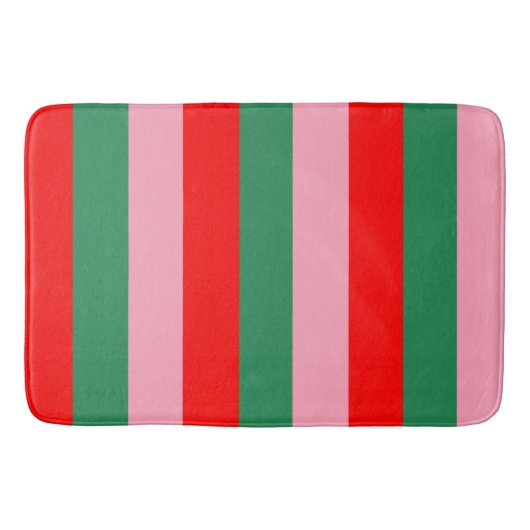 Contemporary Christmas Stripes  Badematte (Vorderseite)