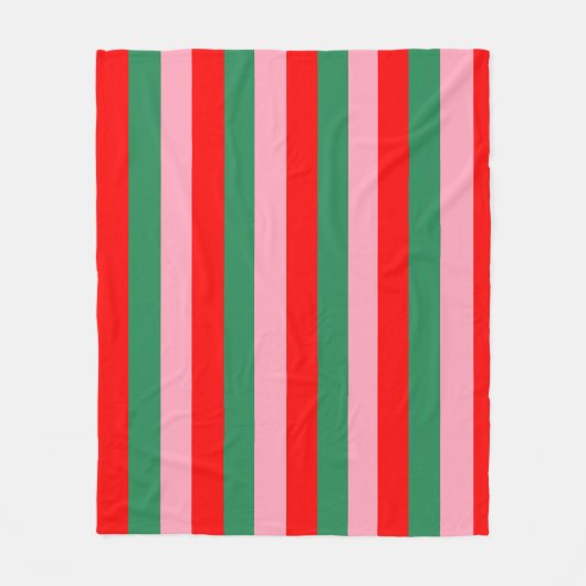 Contemporary Christmas Stripes  Fleecedecke (Vorderseite)