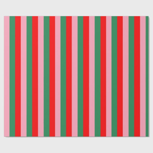 Contemporary Christmas Stripes Geschenkpapier (Flach)