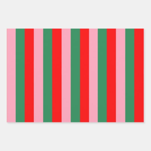 Contemporary Christmas Stripes Geschenkpapier Set (Vorderseite 2)