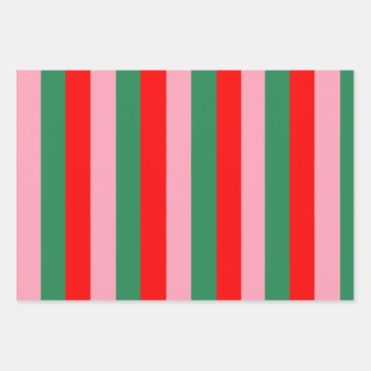 Contemporary Christmas Stripes  Geschenkpapier Set (Vorderseite)