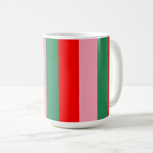 Contemporary Christmas Stripes  Kaffeetasse (VorderseiteRechts)