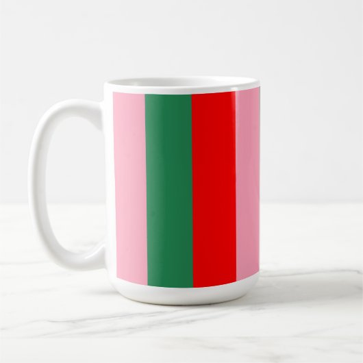 Contemporary Christmas Stripes  Kaffeetasse (Links)