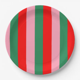 Contemporary Christmas Stripes  Pappteller
