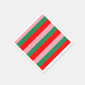 Contemporary Christmas Stripes Serviette (Ecke)