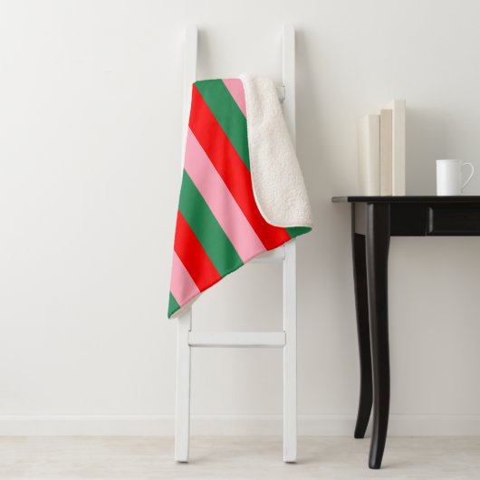 Contemporary Christmas Stripes  Sherpadecke (Beispiel)