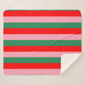 Contemporary Christmas Stripes  Sherpadecke (Vorderseite (Horizontal))