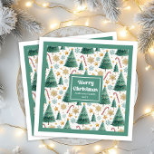 Contemporary Christmas Trees Festive Paper Napkins Serviette