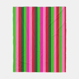 Contemporary Colors Christmas Stripes  Fleecedecke