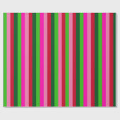 Contemporary Colors Christmas Stripes Geschenkpapier (Flach)
