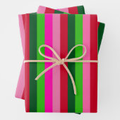 Contemporary Colors Christmas Stripes  Geschenkpapier Set (Beispiel)
