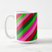 Contemporary Colors Christmas Stripes Kaffeetasse (Links)
