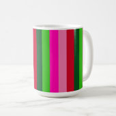 Contemporary Colors Christmas Stripes Kaffeetasse (VorderseiteRechts)