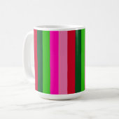Contemporary Colors Christmas Stripes Kaffeetasse (Vorderseite Links)