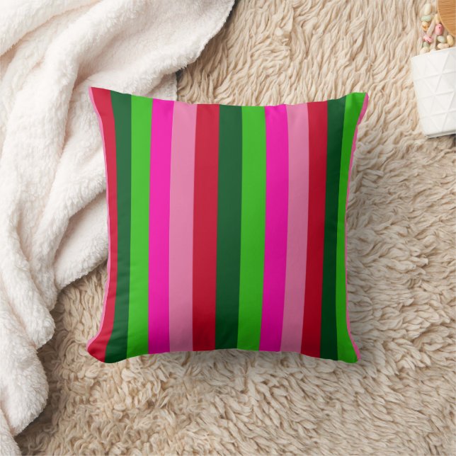Contemporary Colors Christmas Stripes  Kissen (Decke)
