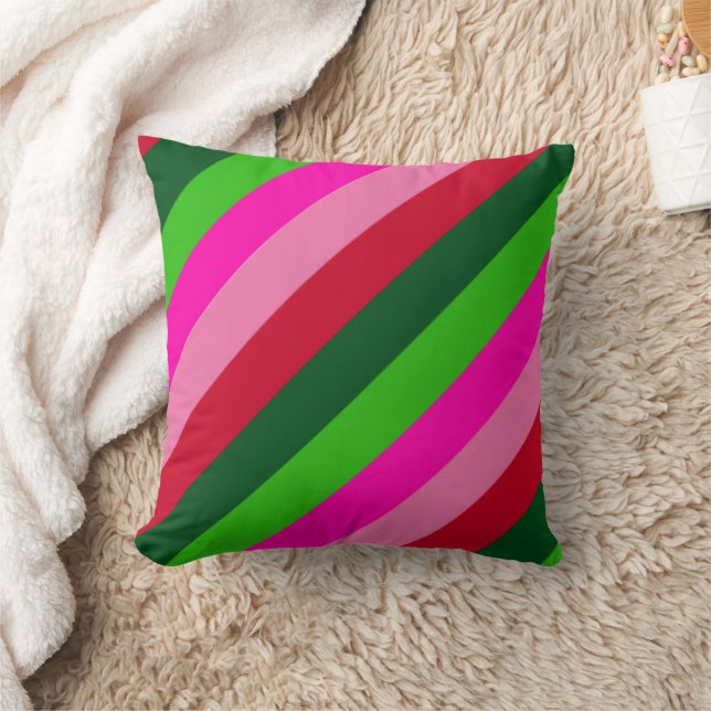 Contemporary Colors Christmas Stripes  Kissen (Decke)