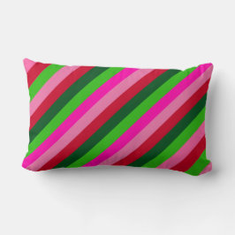Contemporary Colors Christmas Stripes Lendenkissen