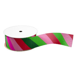 Contemporary Colors Christmas Stripes Ripsband